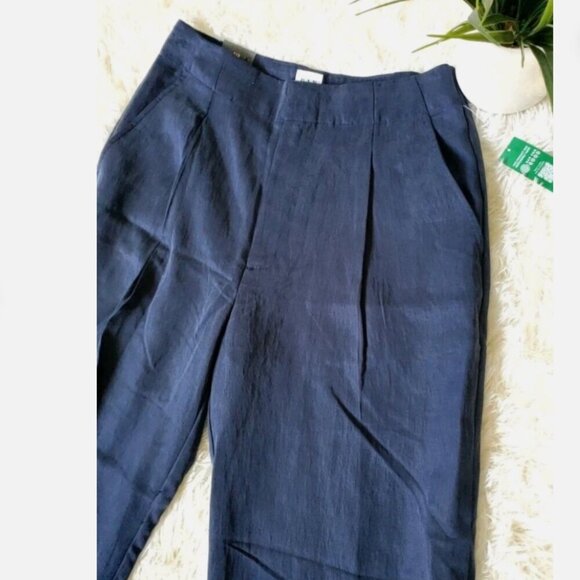 GAP SoftSuit High Rise Wide Leg BOHO Tencel Pant Navy Blue Size 2 RT$90 #404698 - Picture 8 of 10